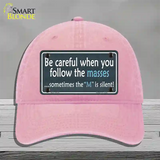 Be Careful Novelty License Plate Hat Unconstructed Cotton / Pink