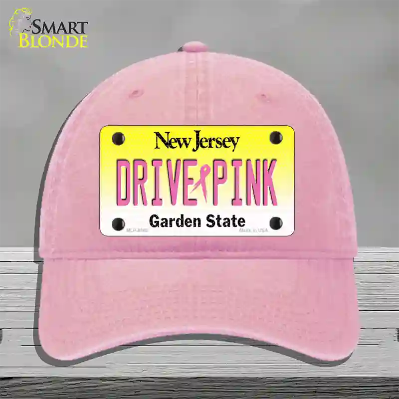 Drive Pink New Jersey Novelty License Plate Hat Unconstructed Cotton / Pink