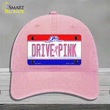 Drive Pink Ohio Novelty License Plate Hat Unconstructed Cotton / Pink