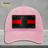 Utah Thin Red Line Novelty License Plate Hat Unconstructed Cotton / Pink