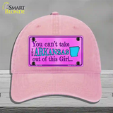 Arkansas Girl Novelty License Plate Hat Unconstructed Cotton / Pink