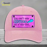 Kentucky Girl Novelty License Plate Hat Unconstructed Cotton / Pink