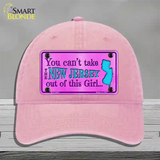 New Jersey Girl Novelty License Plate Hat Unconstructed Cotton / Pink