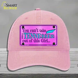 Tennessee Girl Novelty License Plate Hat Unconstructed Cotton / Pink