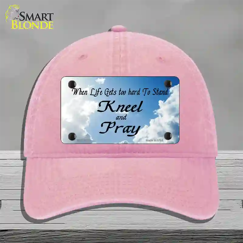 Clouds Novelty License Plate Hat Unconstructed Cotton / Pink