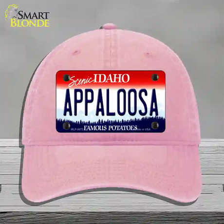 Appaloosa Idaho Novelty License Plate Hat Unconstructed Cotton / Pink