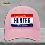 Hunter Idaho Novelty License Plate Hat Unconstructed Cotton / Pink