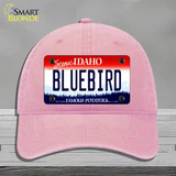 Bluebird Idaho Novelty License Plate Hat Unconstructed Cotton / Pink