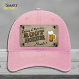 Root Beer Floats Novelty License Plate Hat Unconstructed Cotton / Pink