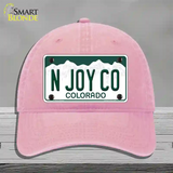 N Joy CO Colorado Novelty License Plate Hat Unconstructed Cotton / Pink