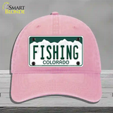 Fishing Colorado Novelty License Plate Hat Unconstructed Cotton / Pink