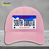 South Dakota Rushmore Novelty License Plate Hat Unconstructed Cotton / Pink