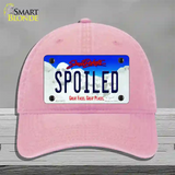 Spoiled South Dakota Novelty License Plate Hat Unconstructed Cotton / Pink