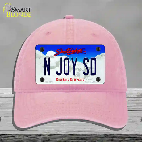 N Joy SD South Dakota Novelty License Plate Hat Unconstructed Cotton / Pink