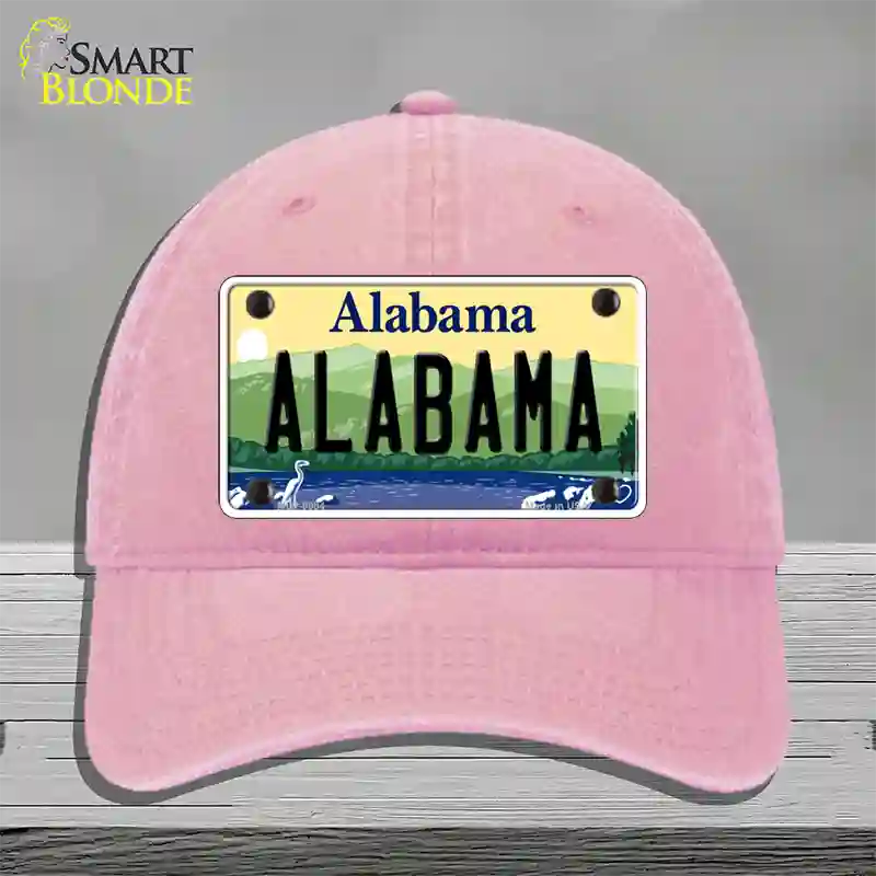 Alabama Hills Novelty License Plate Hat Unconstructed Cotton / Pink