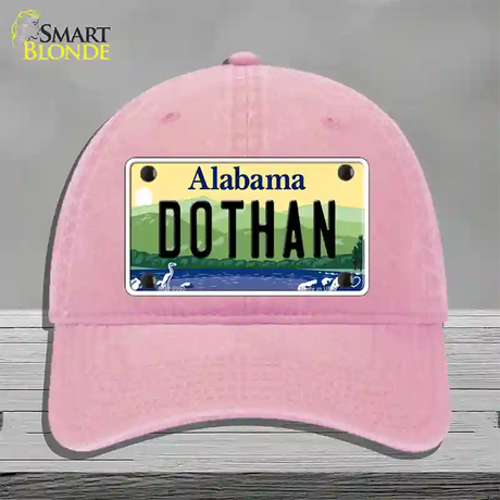 Dothan Alabama Novelty License Plate Hat Unconstructed Cotton / Pink