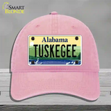 Tuskegee Alabama Novelty License Plate Hat Unconstructed Cotton / Pink