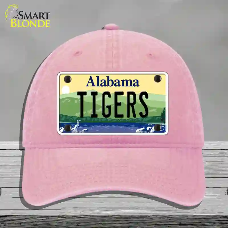 Tigers Alabama Novelty License Plate Hat Unconstructed Cotton / Pink