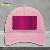 Pink Metallic Solid Novelty License Plate Hat Unconstructed Cotton / Pink