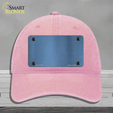 Light Blue Metallic Solid Novelty License Plate Hat Unconstructed Cotton / Pink