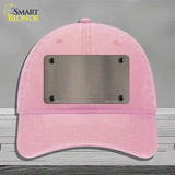 Tan Metallic Solid Novelty License Plate Hat Unconstructed Cotton / Pink