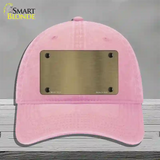 Gold Metallic Solid Novelty License Plate Hat Unconstructed Cotton / Pink