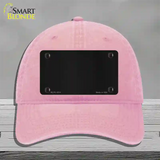 Black Metallic Solid Novelty License Plate Hat Unconstructed Cotton / Pink