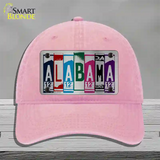 Alabama License Plate Art Novelty License Plate Hat Unconstructed Cotton / Pink