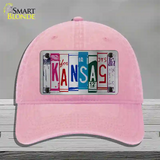 Kansas License Plate Art Novelty License Plate Hat Unconstructed Cotton / Pink