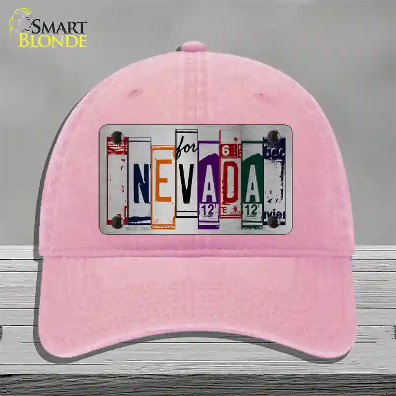 Nevada License Plate Art Novelty License Plate Hat Unconstructed Cotton / Pink