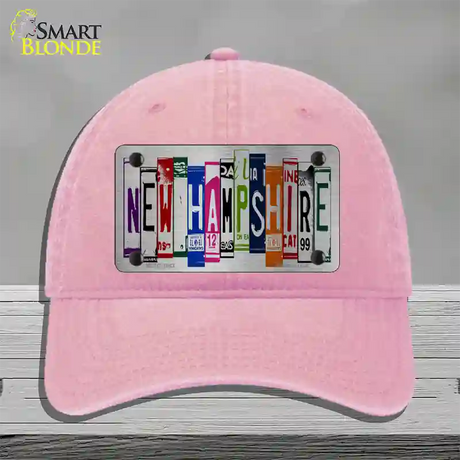 New Hampshire License Plate Art Novelty License Plate Hat Unconstructed Cotton / Pink