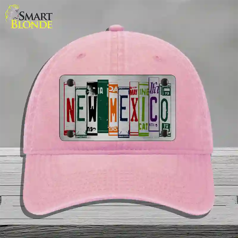 New Mexico License Plate Art Novelty License Plate Hat Unconstructed Cotton / Pink