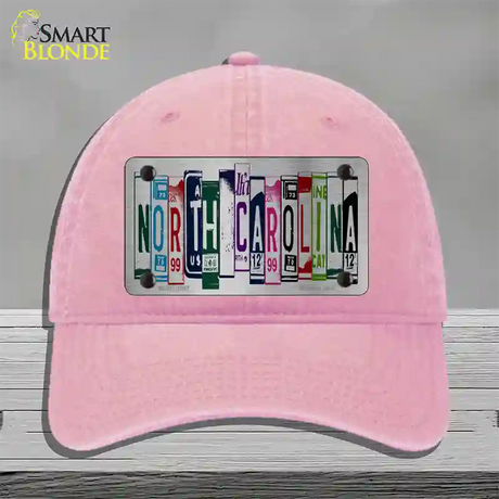 North Carolina License Plate Art Novelty License Plate Hat Unconstructed Cotton / Pink