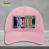 Ohio License Plate Art Novelty License Plate Hat Unconstructed Cotton / Pink