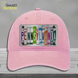 Pennsylvania License Plate Art Novelty License Plate Hat Unconstructed Cotton / Pink