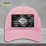 Arkansas Carbon Fiber Novelty License Plate Hat Unconstructed Cotton / Pink