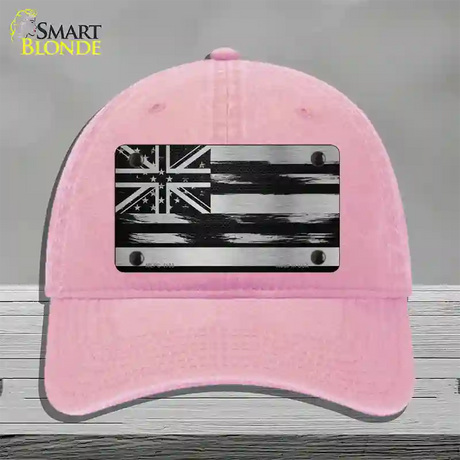 Hawaii Carbon Fiber Novelty License Plate Hat Unconstructed Cotton / Pink