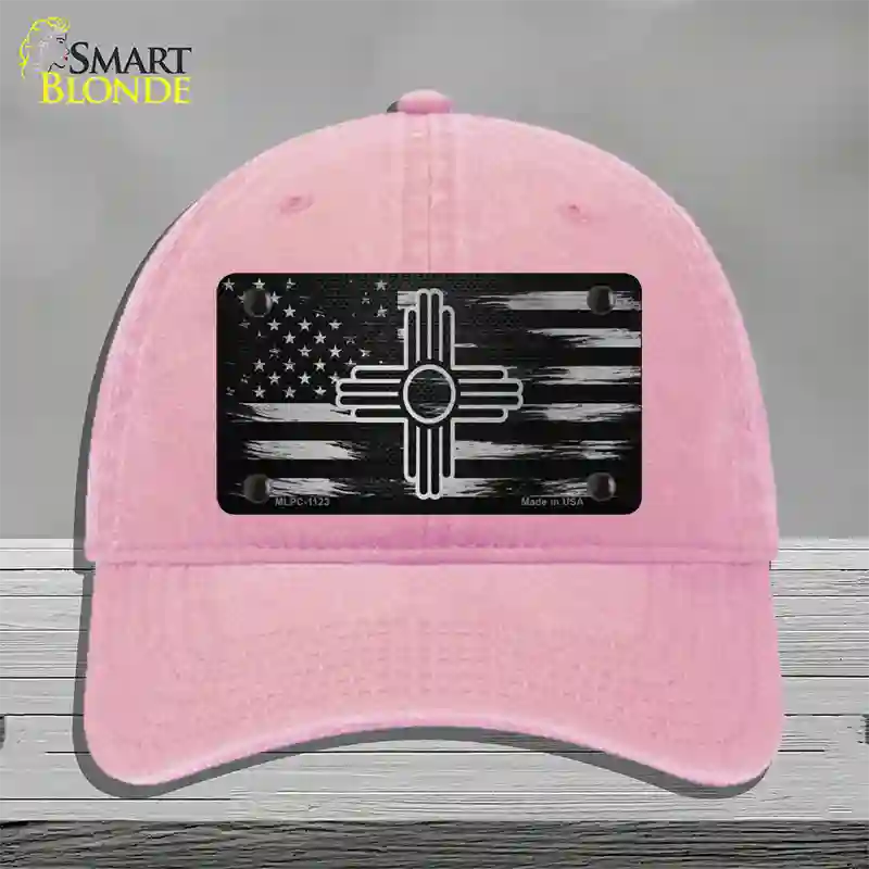 New Mexico Carbon Fiber Novelty License Plate Hat Unconstructed Cotton / Pink