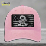 North Dakota Carbon Fiber Novelty License Plate Hat Unconstructed Cotton / Pink