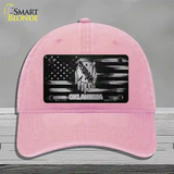 Oklahoma Carbon Fiber Novelty License Plate Hat Unconstructed Cotton / Pink