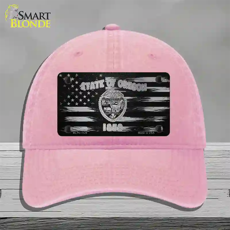 Oregon Carbon Fiber Novelty License Plate Hat Unconstructed Cotton / Pink