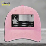 Texas Carbon Fiber Novelty License Plate Hat Unconstructed Cotton / Pink