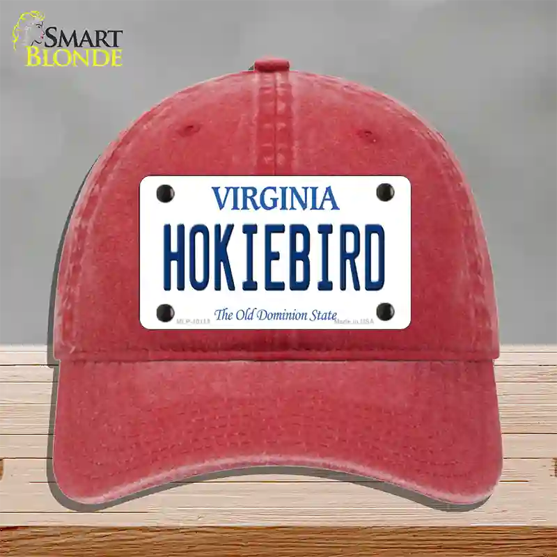 Hokiebird Virginia Novelty License Plate Hat Unconstructed Cotton / Red