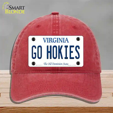 Go Hokies Virginia Novelty License Plate Hat Unconstructed Cotton / Red