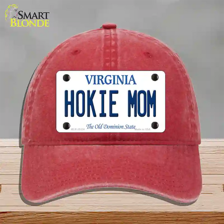 Hokie Mom Virginia Novelty License Plate Hat Unconstructed Cotton / Red