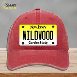 Wildwood New Jersey Novelty License Plate Hat Unconstructed Cotton / Red