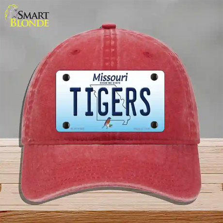 Tigers Missouri Novelty License Plate Hat Unconstructed Cotton / Red