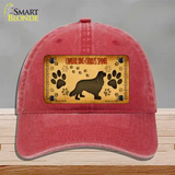 Cavalier King Charles Spaniel Novelty License Plate Hat Unconstructed Cotton / Red