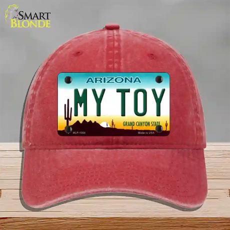 My Toy Arizona Novelty License Plate Hat Unconstructed Cotton / Red