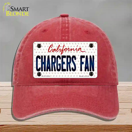 Chargers Fan California Novelty License Plate Hat Unconstructed Cotton / Red